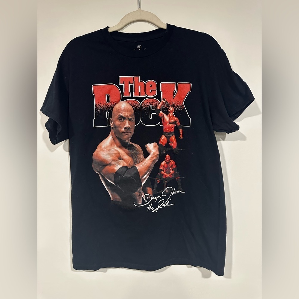 WWE WWF Dwayne Johnson The Rock Wrestling T-Shirt Medium